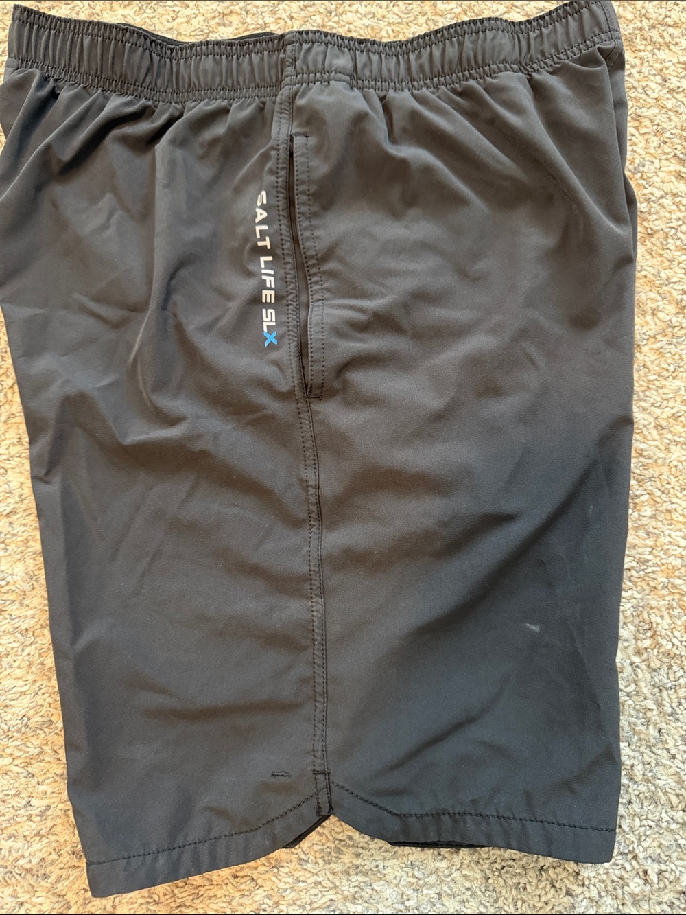 Salt Life Men's Black Athletic Quick-Dry Shorts